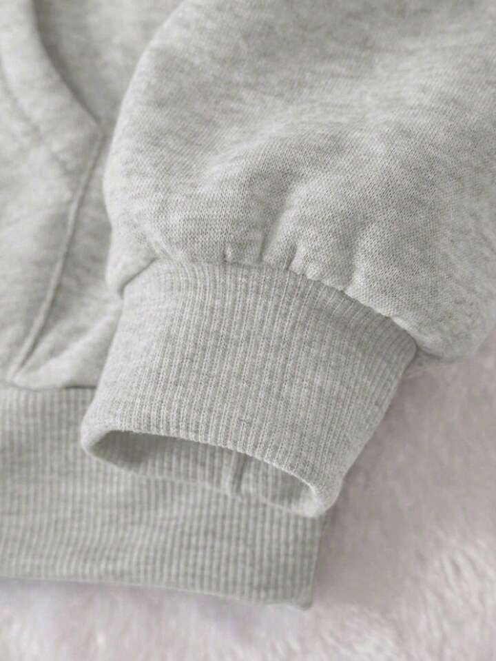 Resyla Women's Leopard Print Bow Decor Dropped Shoulder Hoodie Sweatshirt