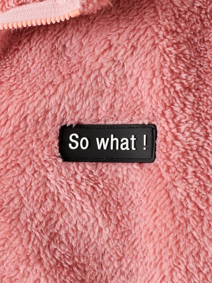 Women’s Fuzzy Fleece Half-Zip Pullover – Soft & Cozy Winter Sweatshirt (Pink)