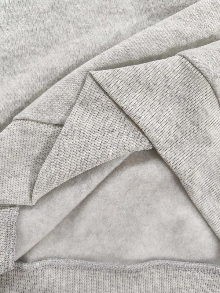 Resyla Women's Leopard Print Bow Decor Dropped Shoulder Hoodie Sweatshirt