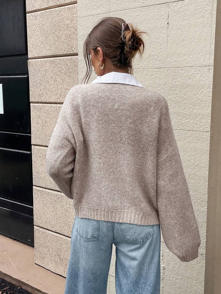 Retro Multicolor 3D Flower Knit Sweater – Cozy Fall Vibes