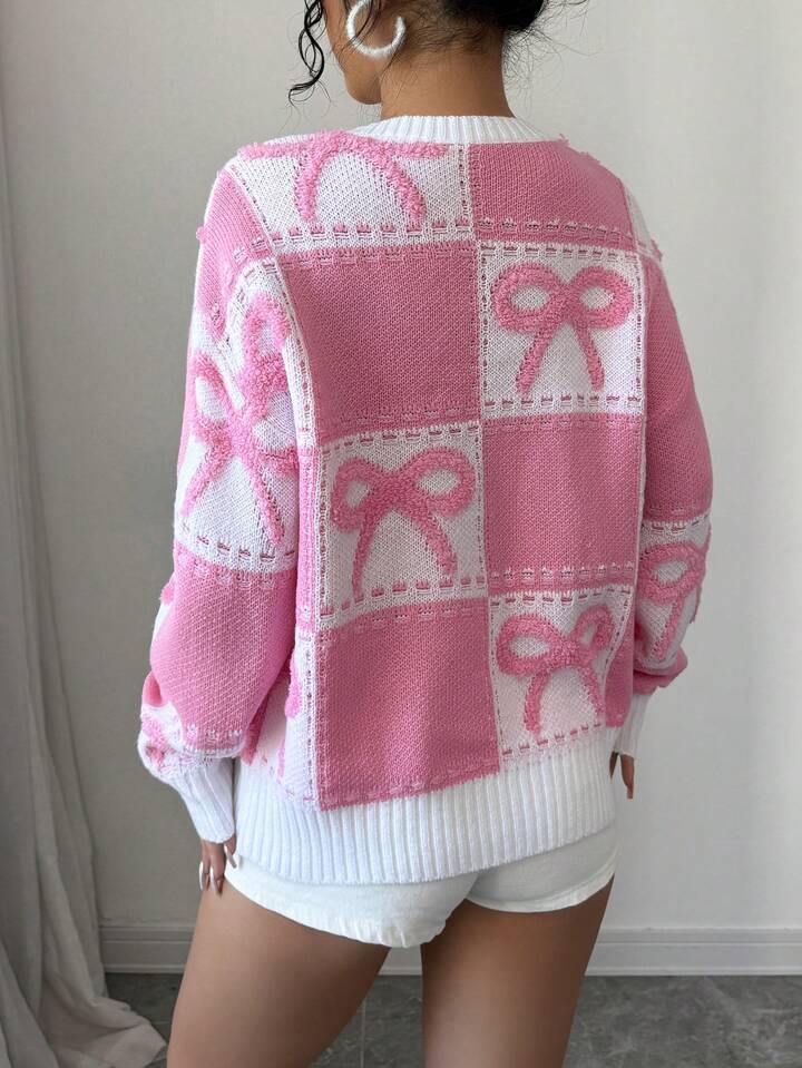 Baby Blue Bow Knit Sweater