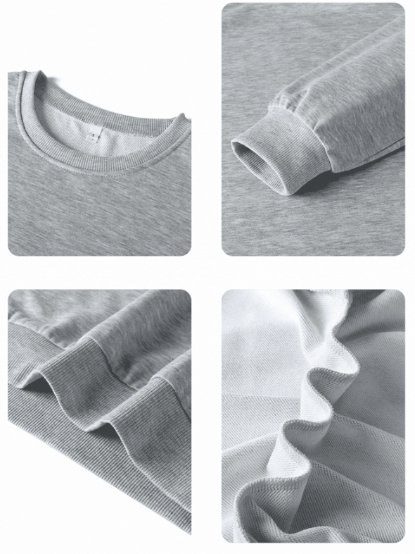 Girls Casual Printed Pullover Crew Neck Sweatshirt, Student Wear, Long Sleeve, Autumn/Winter