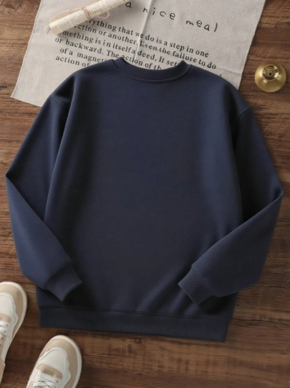 Girls Casual Printed Crew Neck Sweatshirt, Long Sleeve Top For Students, Autumn/Winter