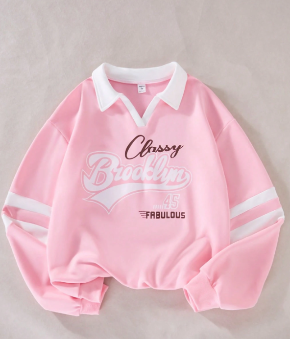 Classy Brooklyn 45 Oversized Collar Sweatshirt