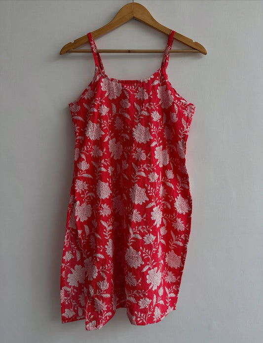 The 'Sunny Day' Cotton Maxi Slip Dress / Long Kurta